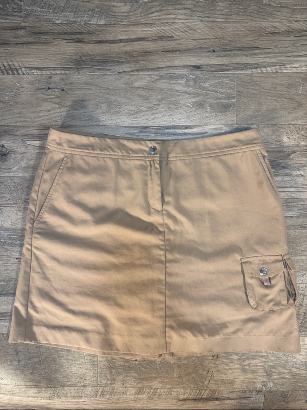 Izod Golf Khaki Tan Skort with Side Pocket - Size 6